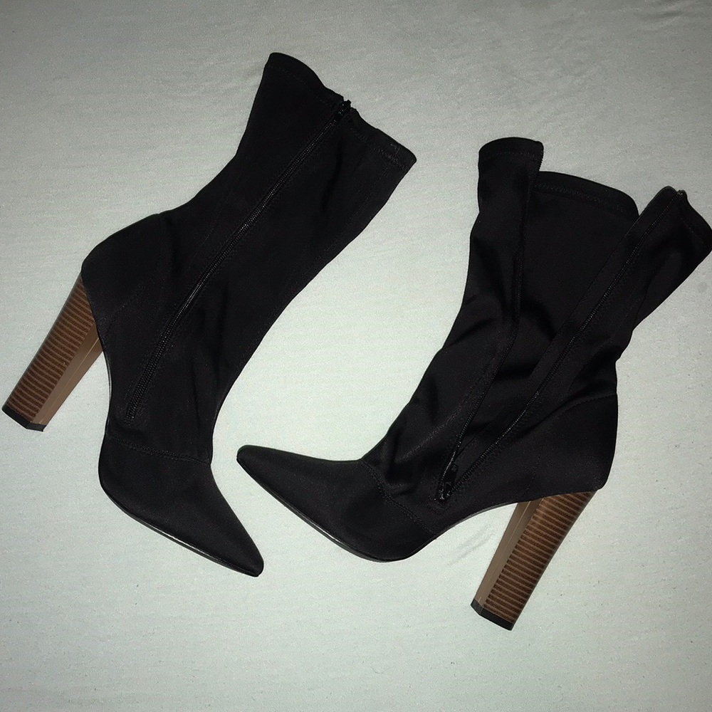 Black Boots w/ Brown Heel